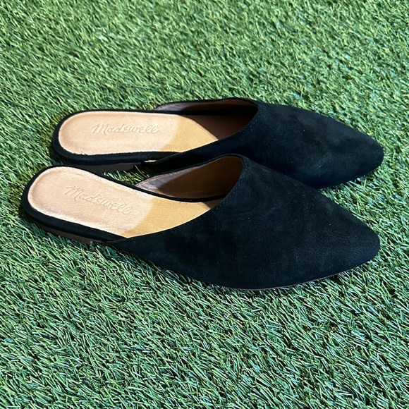 NEW Madewell Black Suede Women's Mules NWOB without box - Picture 1 of 4